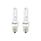 Bulbrite Pack of 2 60 Watt Dimmable Clear T3 Candelabra E12 Krypton/Xenon Bulb, 2PK 861200 - alternate 1